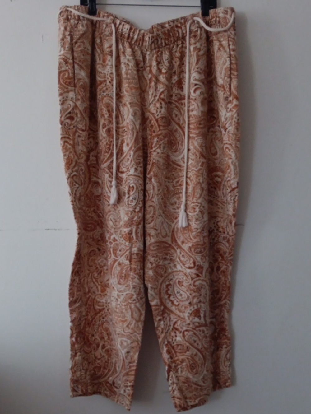 Lane Bryant Paisley Belted  Pants #3960